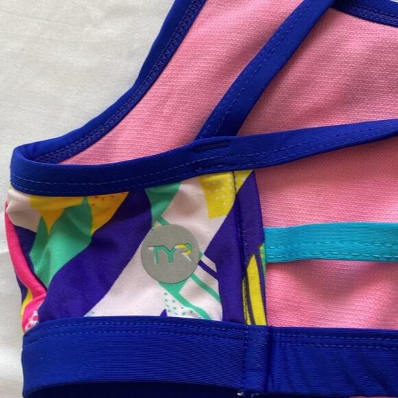 TYR Girls' Paint Party Trinity swim suit 2 piece size 10/12 youth beach summer - Picture 7 of 8
